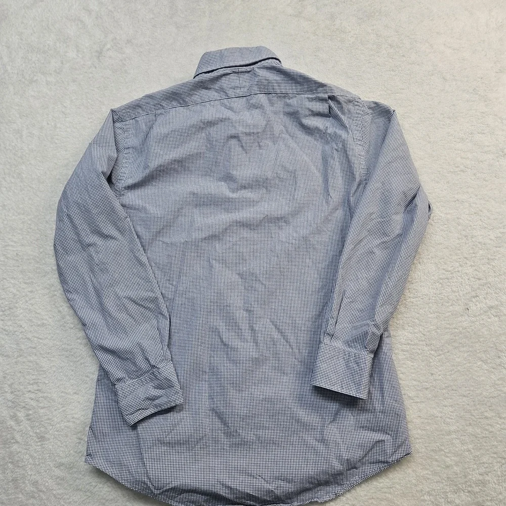 Y2K Polo Ralph Lauren Estate Classic Fit Gingham Shirt Blue White 15.5 33 Mens L